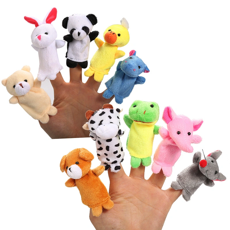 Kids Animal Finger Puppet Soft Plush Toys Child Baby Favor Dolls Boys Girls Hand Finger Puppets