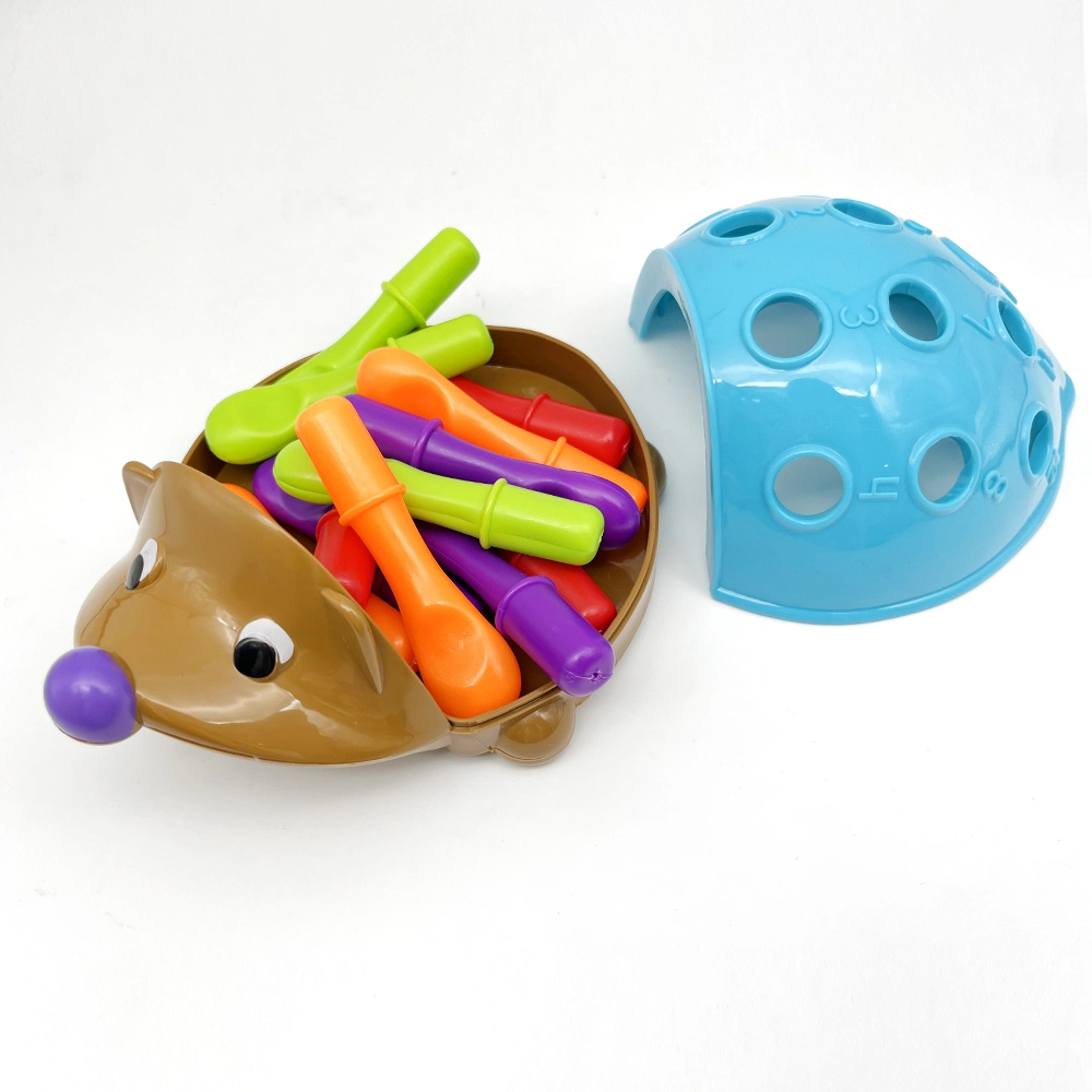 Children′s Desktop Early Education Assembly Educational Toys Hedgehog Digital Fight Peg Board Concentration Toy