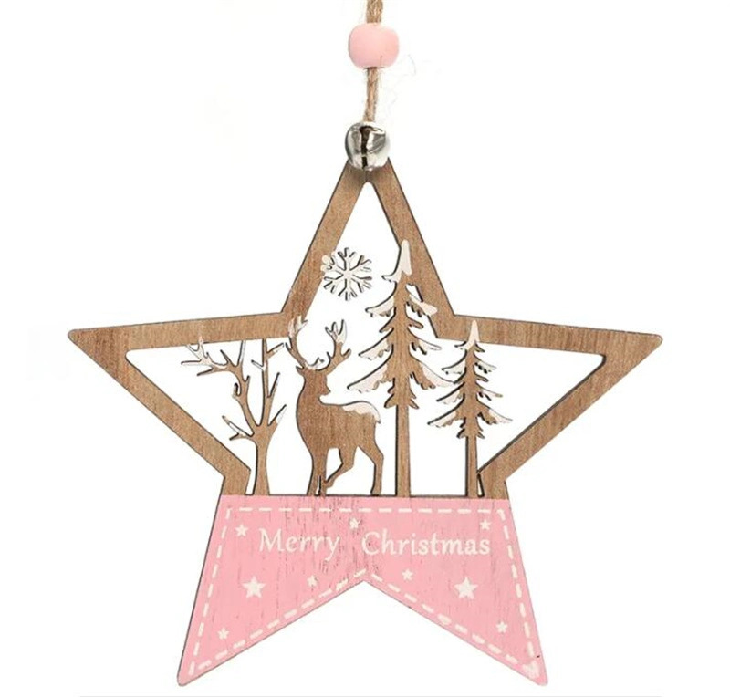 Wooden Crafts Creative Christmas Wood Pendant Home Decoration